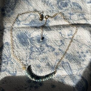 Elegant Gold and Teal Necklace